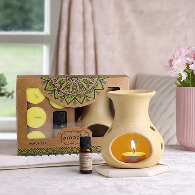 Amogha Oil Burner | 10 ml Diffuser Oil | Multiple Options Lemon Grass