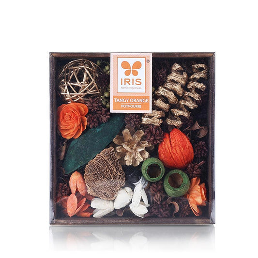 Mateo  Fragrances Tangy Orange Potpourri In a Wooden Box | 5ml Refresher Oil Free Default Title