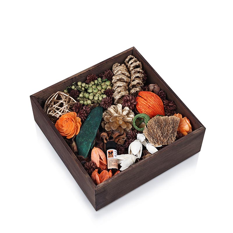 Mateo  Fragrances Tangy Orange Potpourri In a Wooden Box | 5ml Refresher Oil Free Default Title