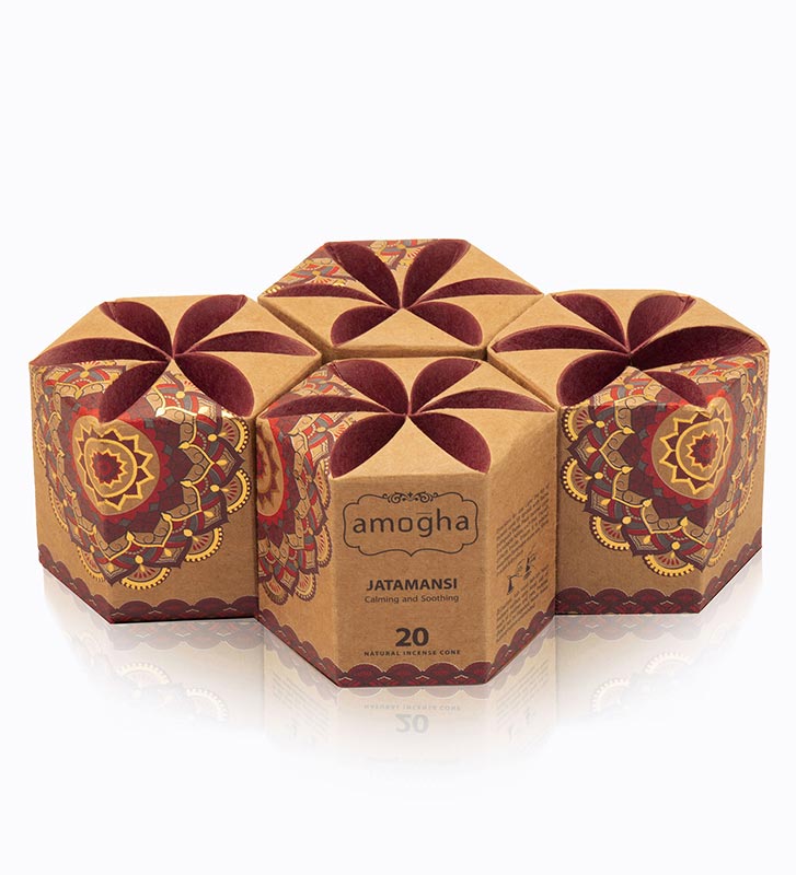 Abigia Amogha Incense Cone | Pack Of 4 | Multiple Fragrances Jatamansi