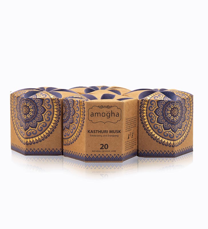 Abigia Amogha Incense Cone | Pack Of 4 | Multiple Fragrances Kasthuri