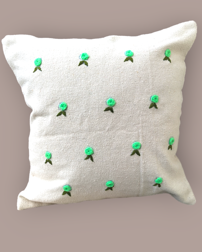 Armonia Decorative Hand Made Cotton Cushion Cover Green