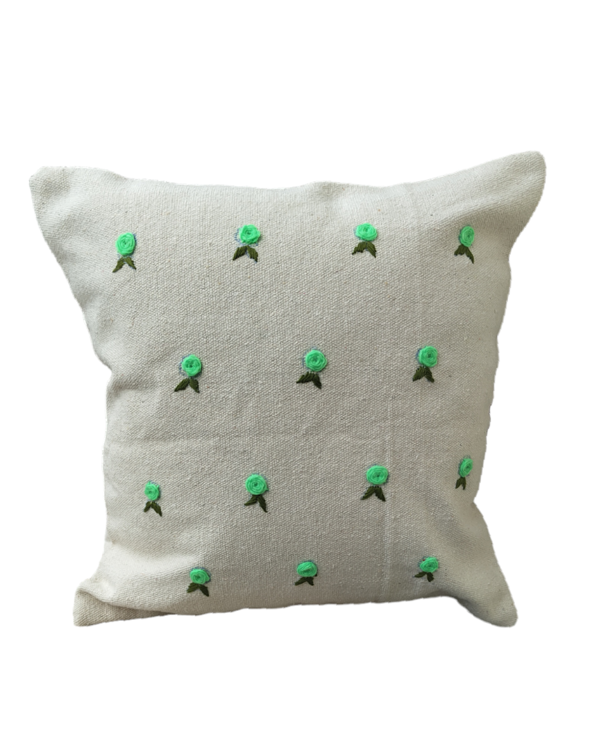 Armonia Decorative Hand Made Cotton Cushion Cover Green