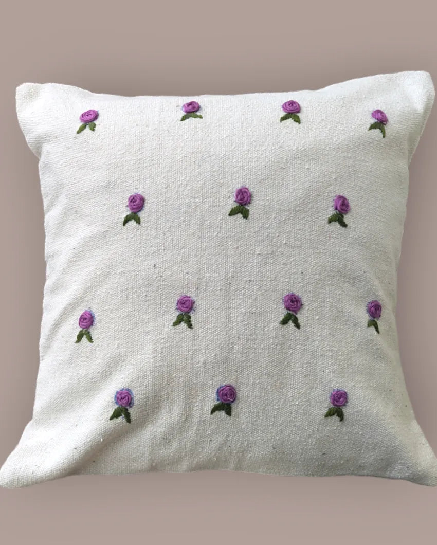 Armonia Decorative Hand Made Cotton Cushion Cover Purple