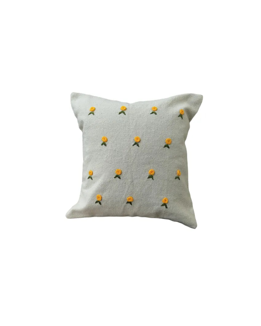 Armonia Decorative Hand Made Cotton Cushion Cover Yellow