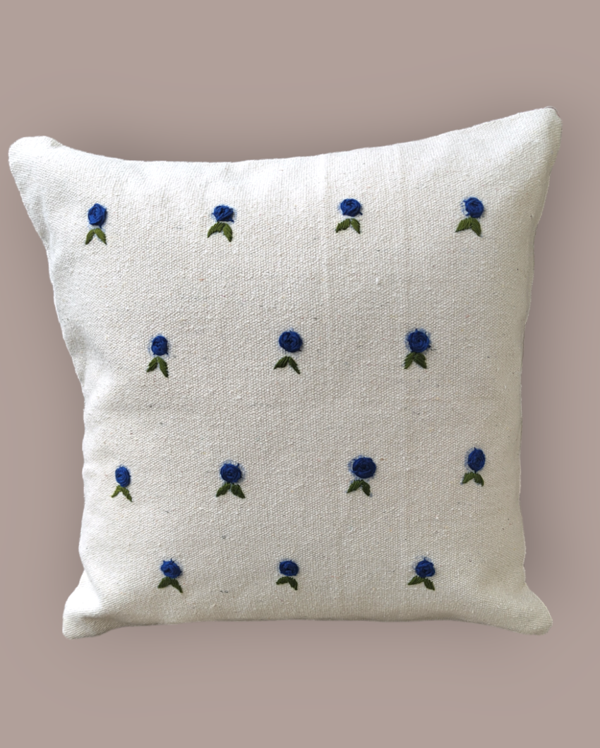 Armonia Decorative Hand Made Cotton Cushion Cover Blue