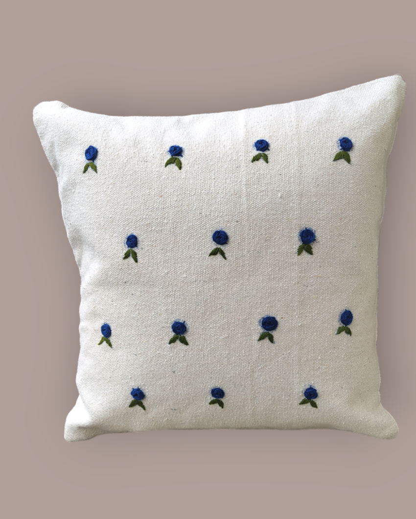 Armonia Decorative Hand Made Cotton Cushion Cover Blue