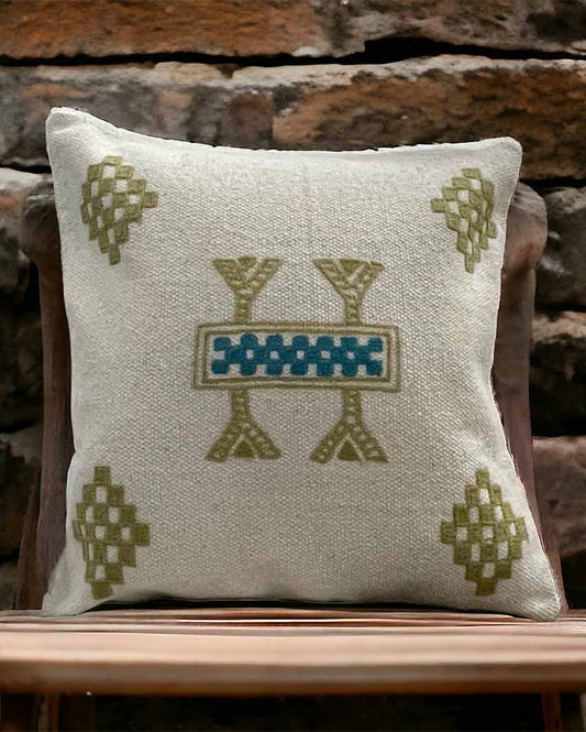 Grace Embroidered Cushion Cover | 18  X 18 Inches