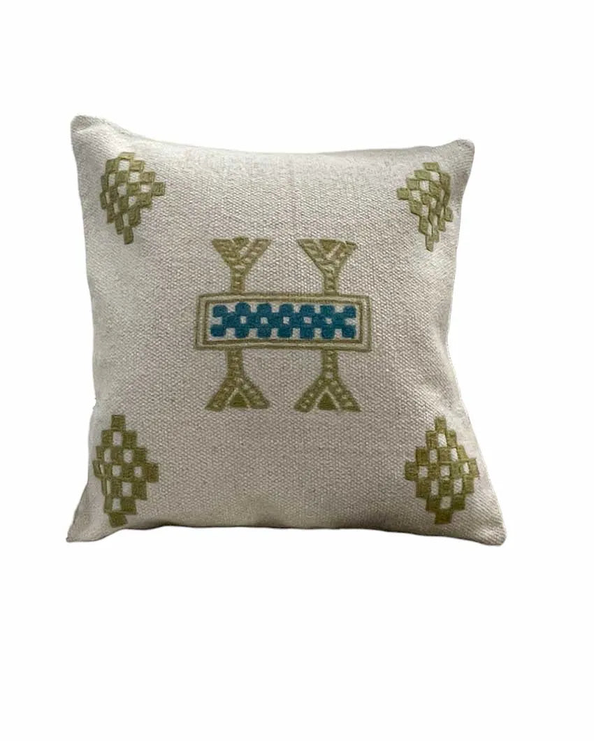 Grace Embroidered Cushion Cover | 18  X 18 Inches