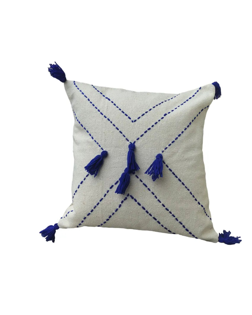 Felice Hand Made Cotton Cushion Cover Blue