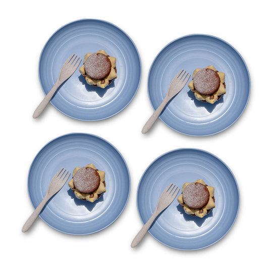 Sky Blue Wheat Straw Plates | Set of 4 Default Title