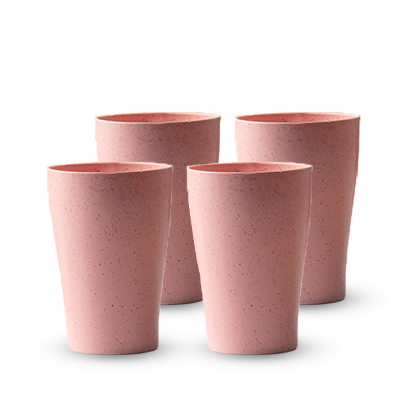 Blush Pink Wheat Straw Glasses | 300ml | Set of 4