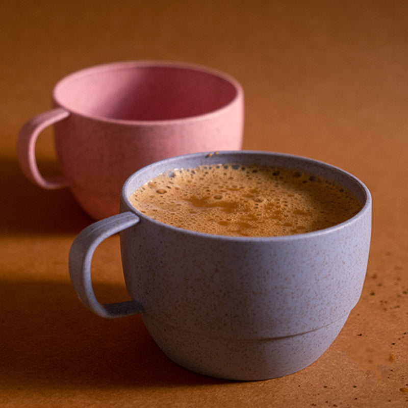 Sky Blue Wheat Straw Coffee Mugs | Set of 4 Default Title