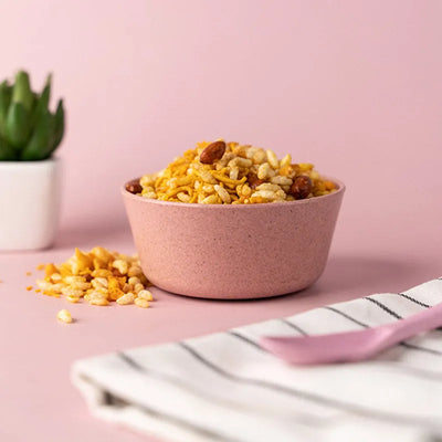 Plush Pink Rice Husk Curry Bowl  | Set of 4 Default Title