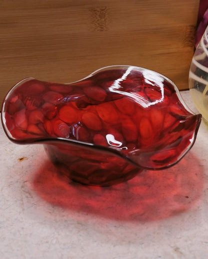 Iris Art Bubble Design Glass Bowl