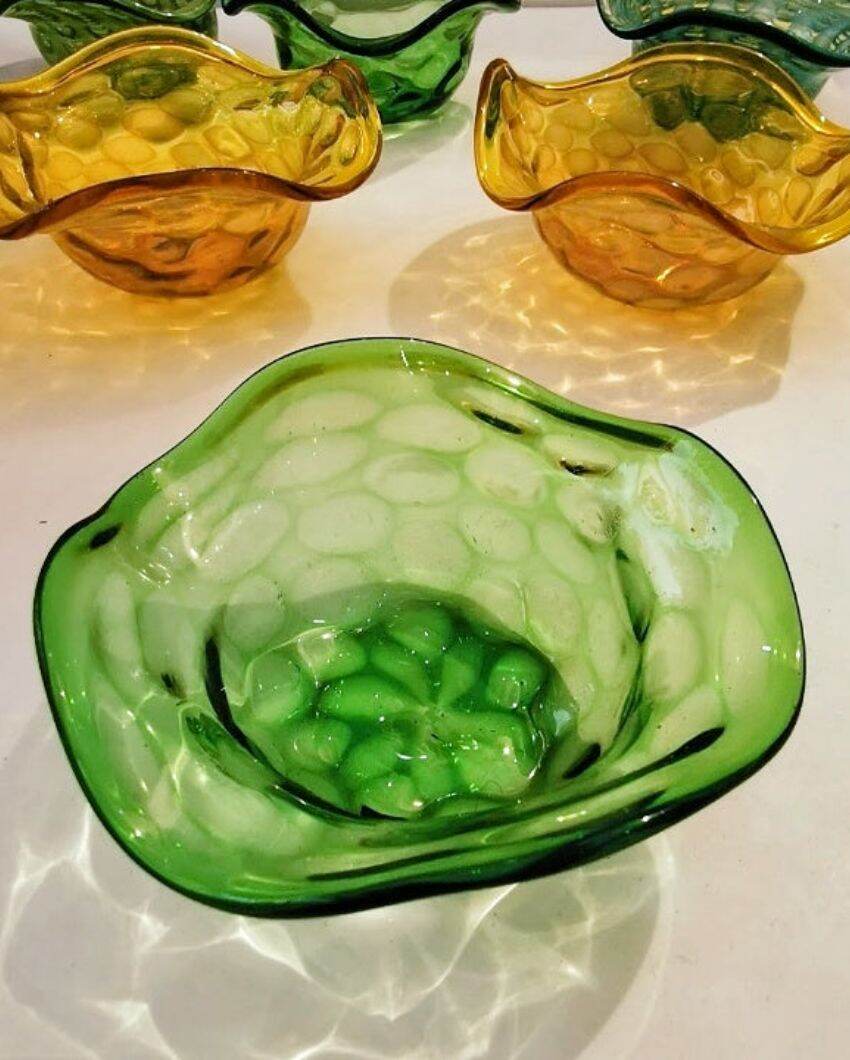 Iris Art Bubble Design Glass Bowl