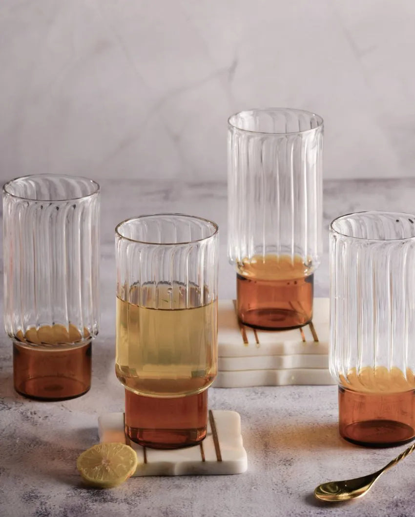 Highball Anti Glasses | Set Of 4 Orange