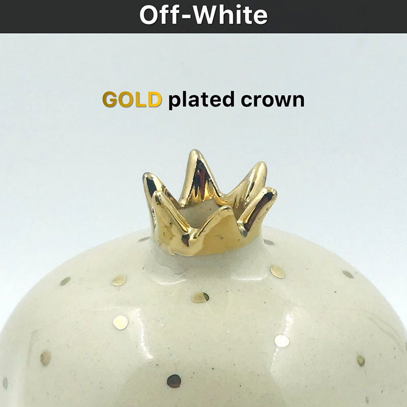 Ceramic Pomegranate Showpiece | 4 inch | Multiple Colors Off-White