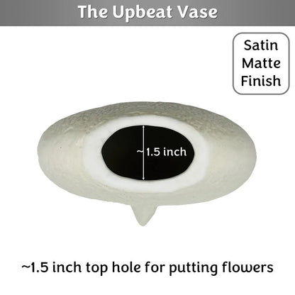 Upbeat Face Vase | 5.5 inches | Multiple Colors Satin Matte Finish