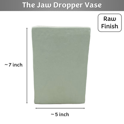 Jaw Dropper Ivory Face Vase | 7 inches | Multiple Colors Raw Finish