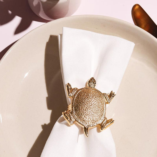 Tortoise Elegant Napkin Rings | Set of 4 , 6 Set of 6