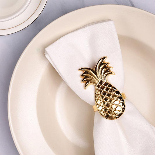 Pineapple Elegant Napkin Rings |Set of 4 , 6 Set of 4