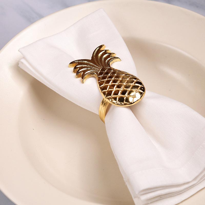 Pineapple Elegant Napkin Rings |Set of 4 , 6 Set of 4