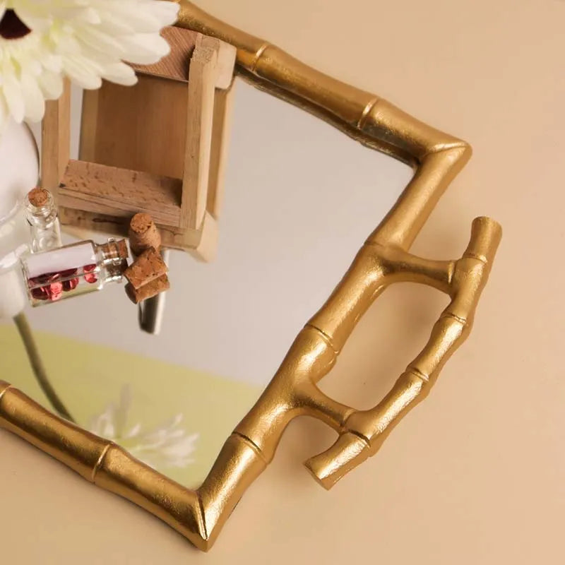 Bamboo Design Mirror Tray Default Title