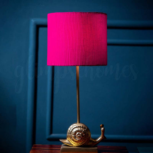 The Glimpse Hot Pink Snail Table Lamp |7 Inch Shade Default Title