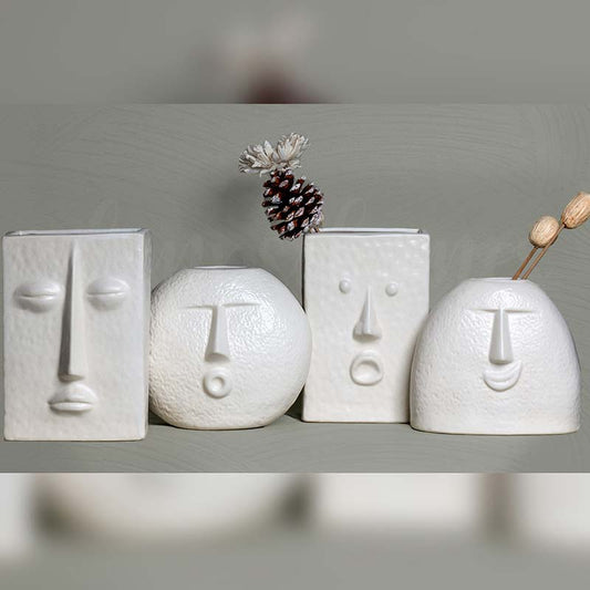 The Nordic Ivory Face Vase Collection | Set of 4 Default Title