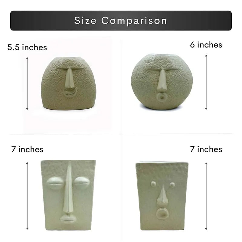 The Nordic Ivory Face Vase Collection | Set of 4 Default Title