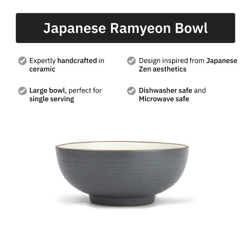 Japanese Ramyeon Ceramic Serving Bowl | 8 Inch Default Title