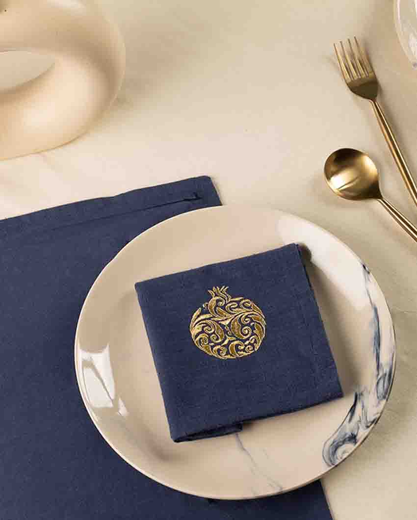 Regal Pomegranate Cotton Slub Napkins Set Of 4