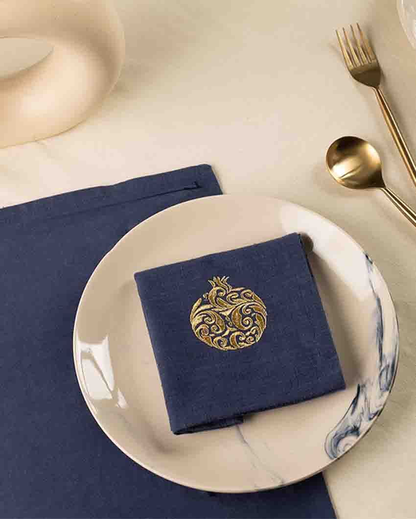 Regal Pomegranate Cotton Slub Napkins Set Of 6