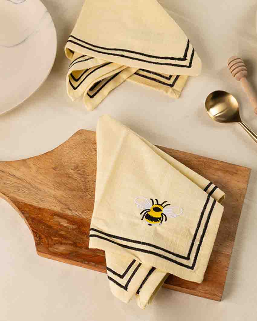 Bumble Bliss Cotton Slub Napkins Set Of 6