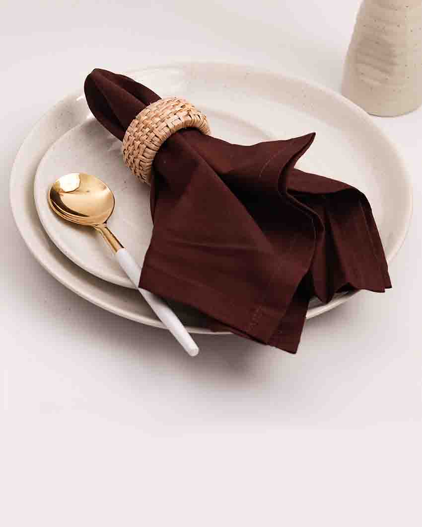 Rattan Napkin Rings Set Of 4