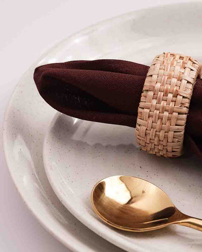 Rattan Napkin Rings Set Of 6