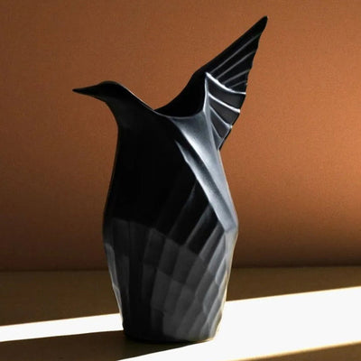 Origami Bird Ceramic Flower Vase | 9 Inches