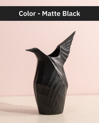 Origami Bird Ceramic Flower Vase | 9 Inches
