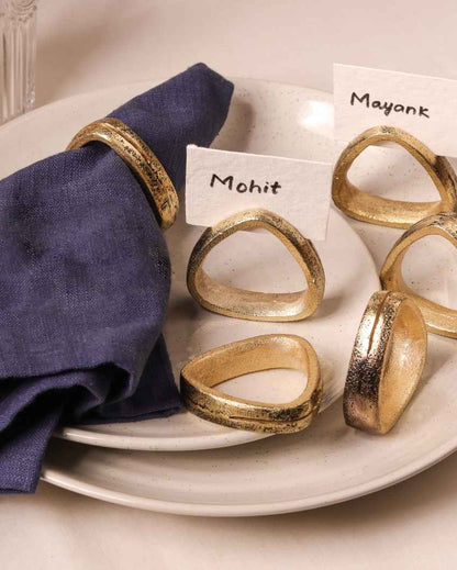 Innovative Triangle Napkin Rings With Name Tags Set | 2 x 2 inches