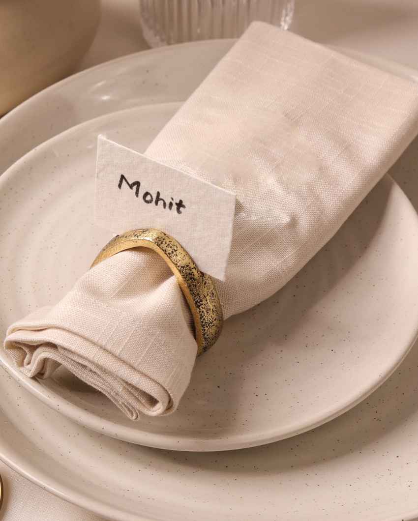 Innovative Triangle Napkin Rings With Name Tags Set | 2 x 2 inches