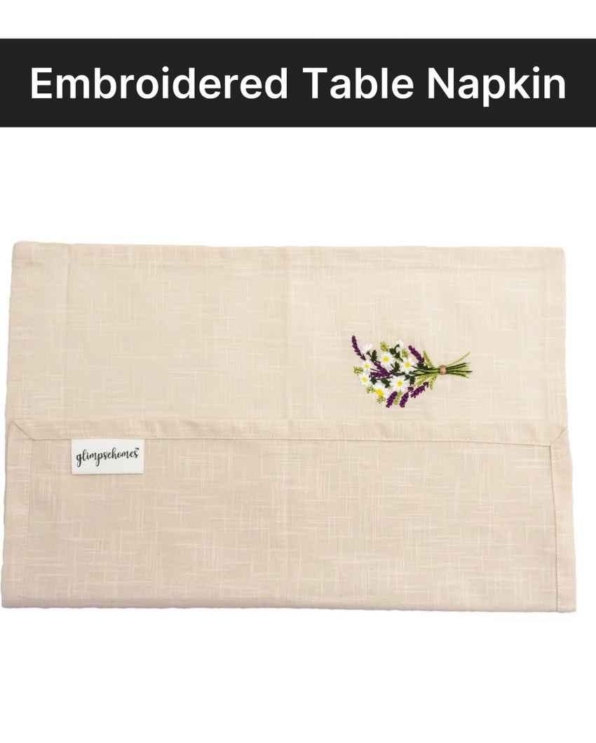 Lovely Lavender Bliss Cotton Slub Napkins Set | 16 x 16 inches