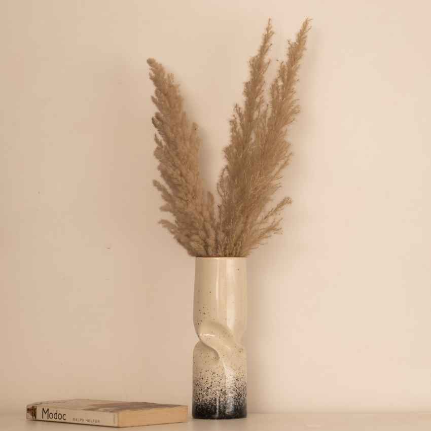 Modern Ombre Twisted Vase Without Plant | 10 x 3 inches