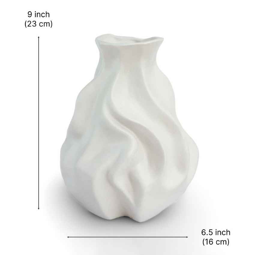 Mesmerizing Whispering Waves Vase Without Plant | 9 x 7 inches