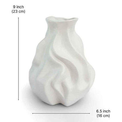 Mesmerizing Whispering Waves Vase Without Plant | 9 x 7 inches