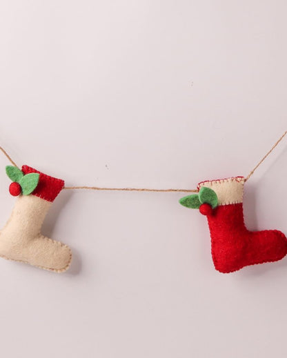 Stockings Christmas Festive Felt Garlands | 14 x 11 inches