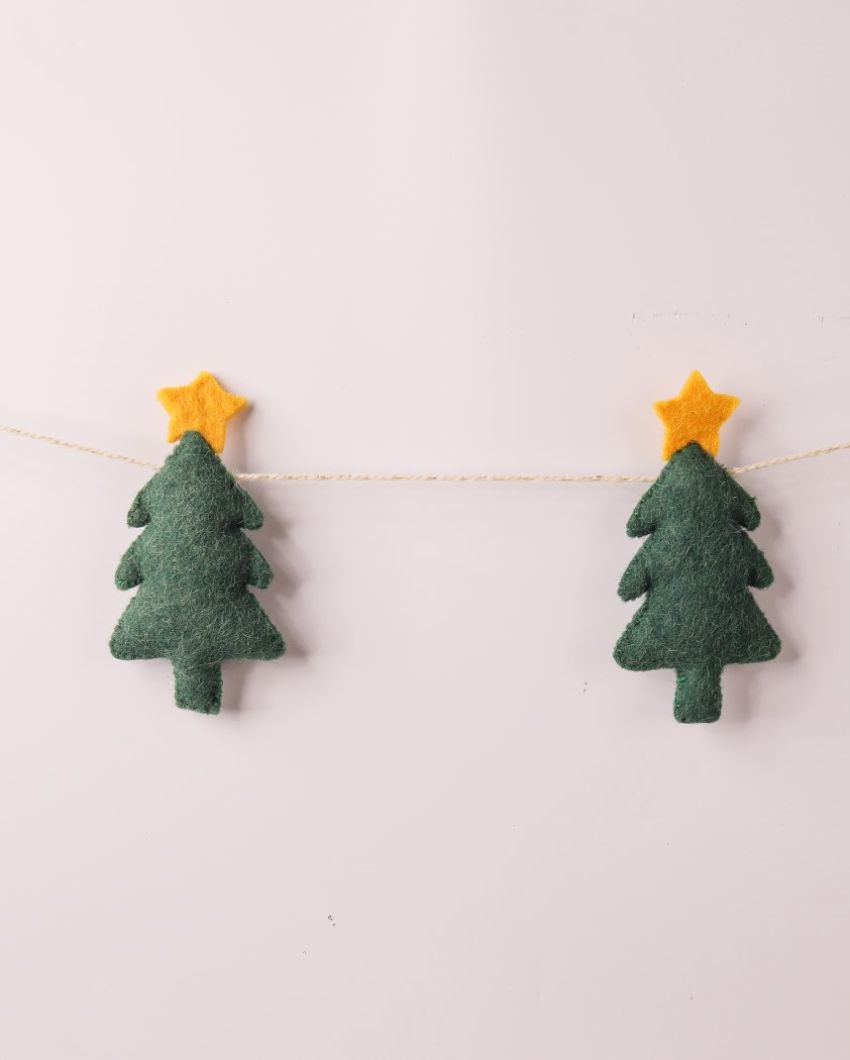 Christmas Trees Festive Felt Garlands | 14 x 11 inches