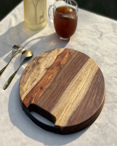 Versatile Sheesham Wood Cutting Board Platter | 12 x 1 inches