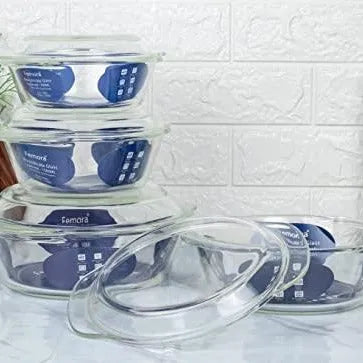 Modular Design Microwave Safe Casseroles |Set of 4 | 0.7L, 1L, 1.5L & 2L