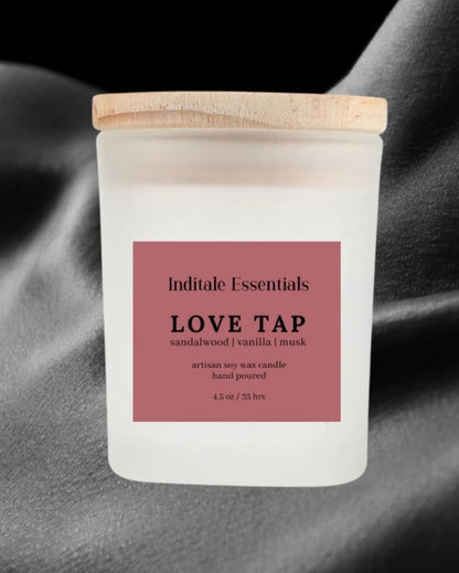 Sandalwood Vanilla And Musk Soy Wax Scented Candle | 7.6 x 7.6 cm / 3 x 3 inches